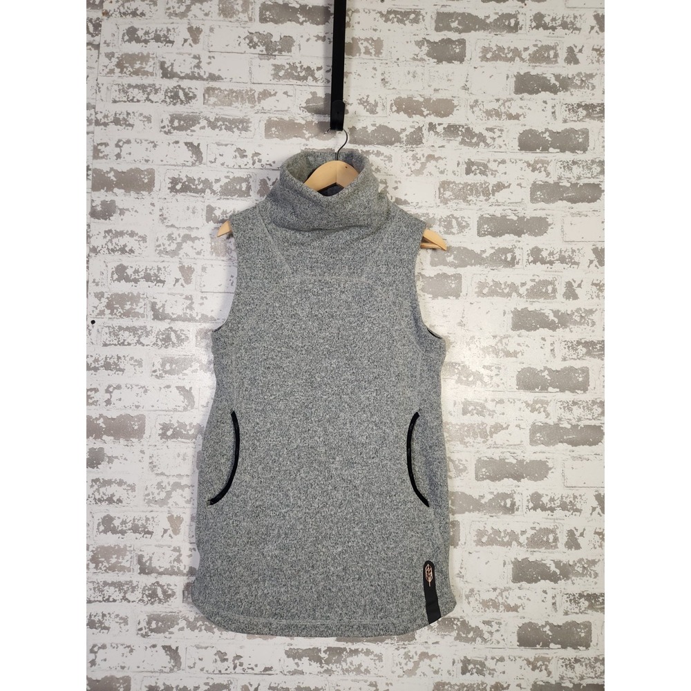 Indygena Pullover Tunic Vest Size Small Grey Polartec Fleece Outdoor Hiking